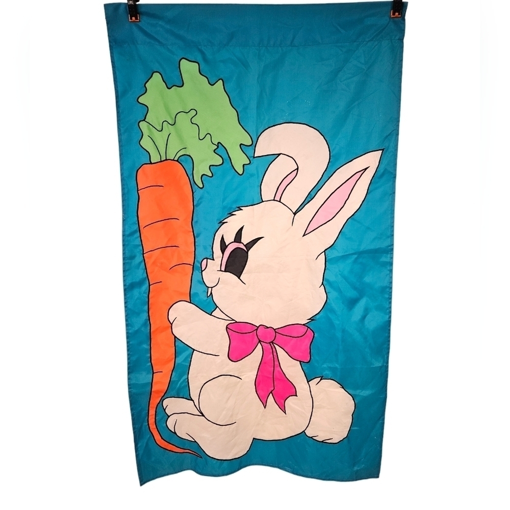 Unbranded Colorful Easter Bunny Outdoor Decorative Vertical House Garden Flag O3